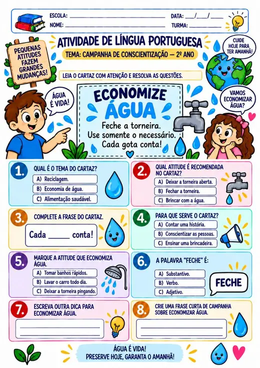 Atividade: Campanha de conscientização (2º ano)